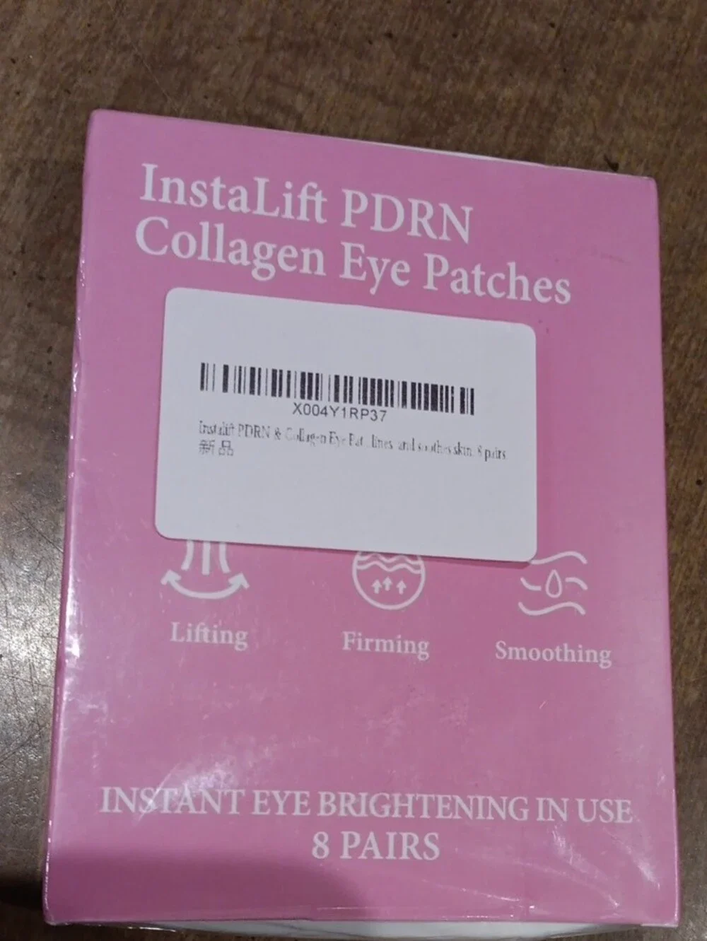 InstaLift PDRN Collagen Eye Patches — Pink Under-Eye Treatment (8 Pairs)